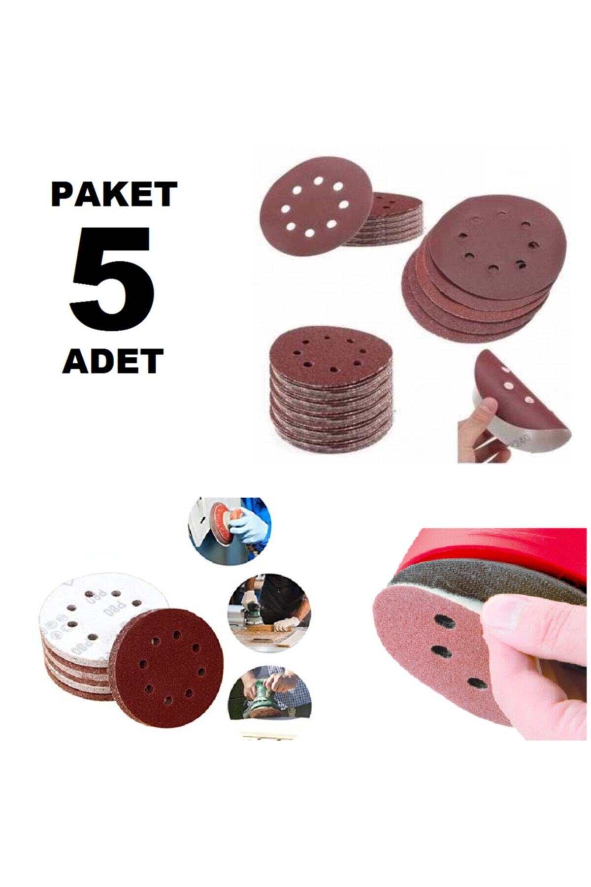 NiPower Ahşap Delikli Cırt Zımpara Kağıdı 125 Mm 80 Kum Paket 5 Adet