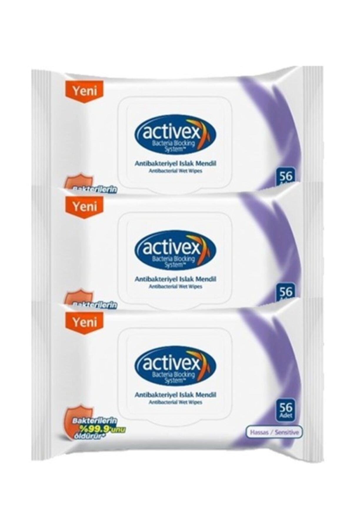 Active X Antibakteriyel Islak Mendil Aktif 3 Adet Cep Boy 45 Yaprak