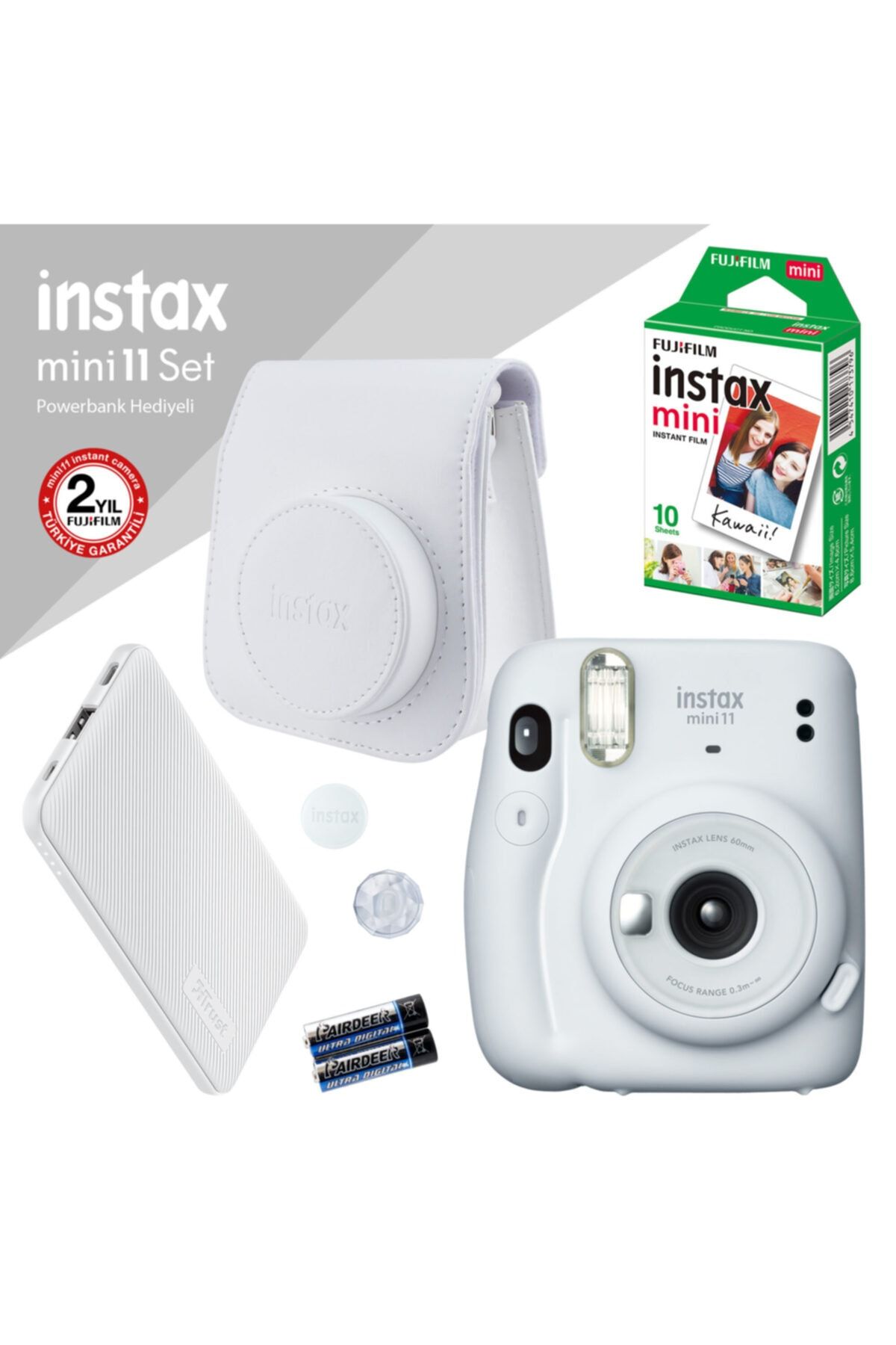 Fujifilm Instax Mini 11 Beyaz Fotoğraf Makinesi Ve Powerbank Hediyeli Set 3