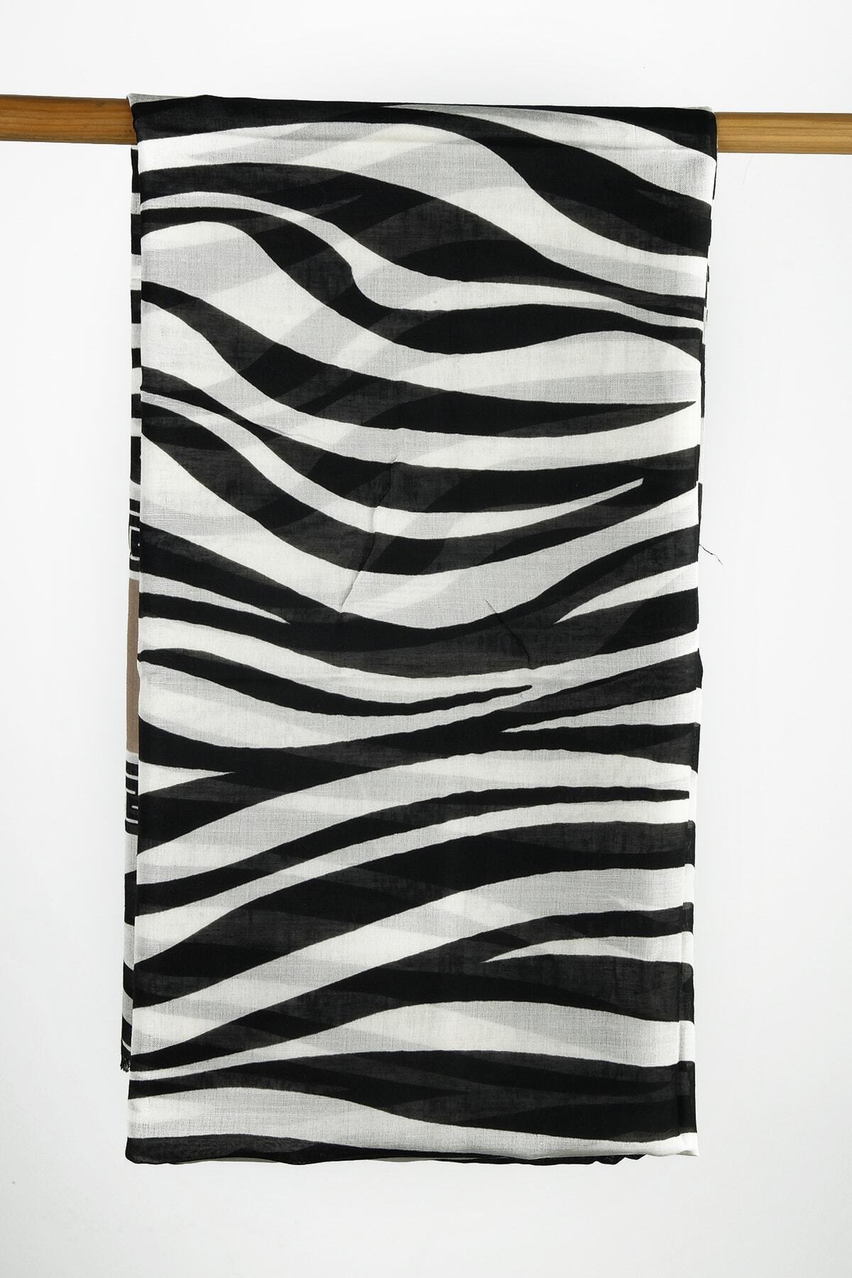 arendora Zebra Desenli Şal