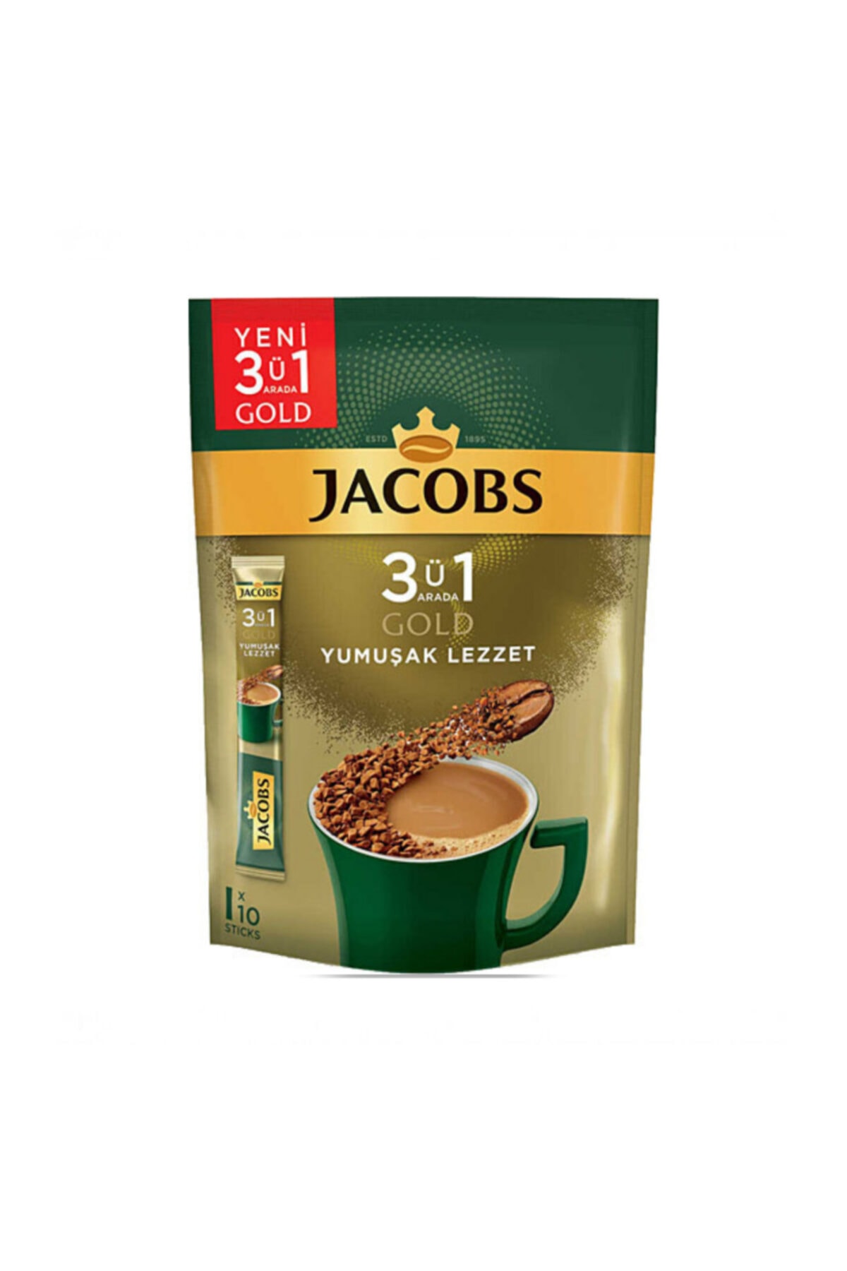 Jacobs Gold 3ü1 Arada Yoğun Lezzet Nescafe 10x18 Gr
