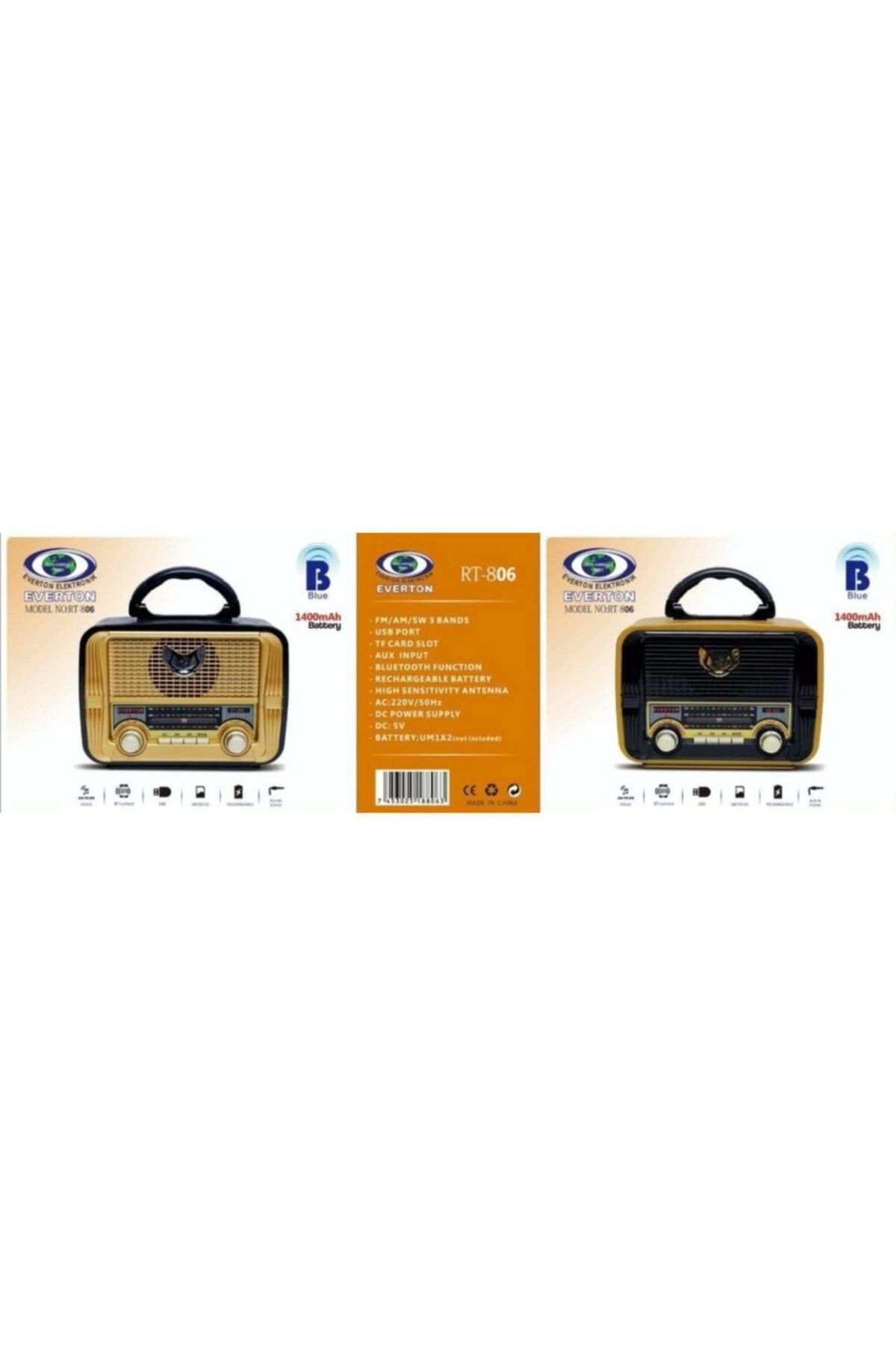 Angel Of Life Everton Rt-806bt Usb-sd-fm-bluetooth Nostaljik Radyo