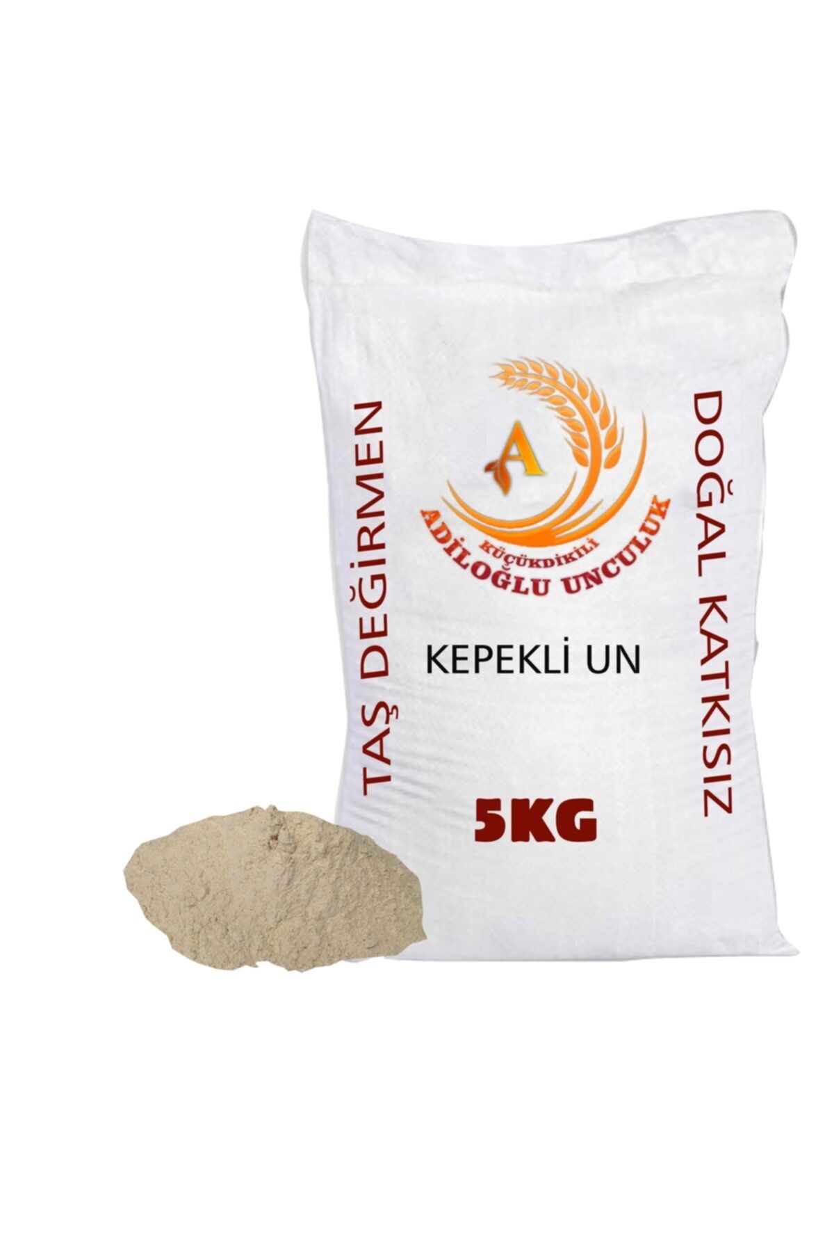 Küçükdikili Adiloğlu Unculuk Taş Değirmen Kepekli Buğday Unu 5kg