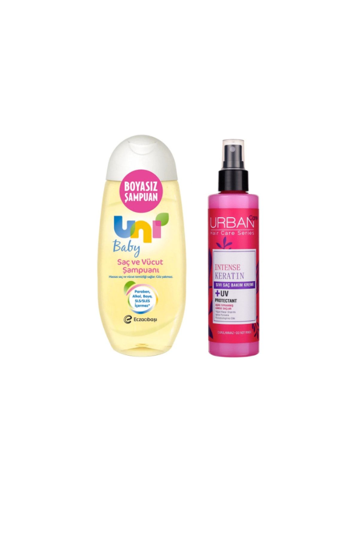 Uni Baby Saç Ve Vücut Bebek Şampuanı 200ml + Sıvı Saç Kremi 200 ml