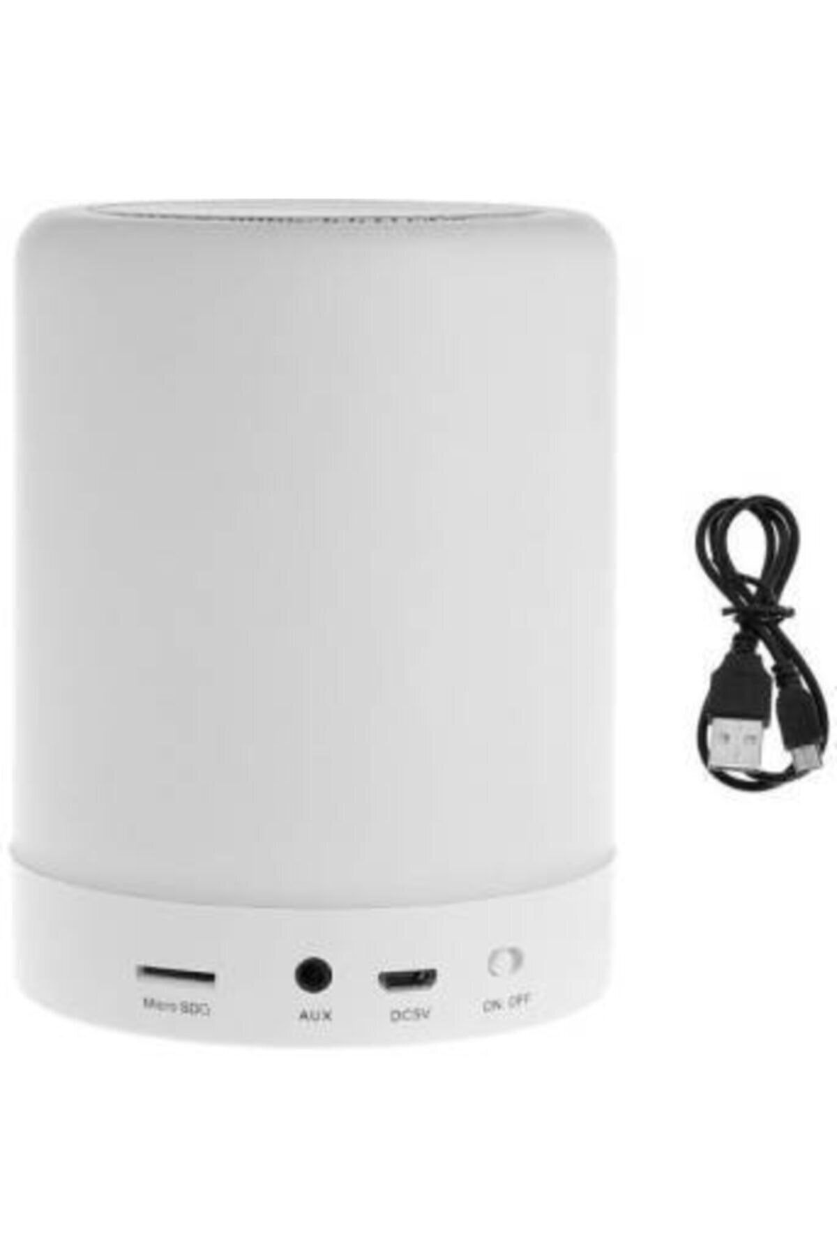 teknosepetim Dokunmatik Renk Değiştiren Işıklı Speaker Hoparlör Bluetoothlu Gece Lambası Ses Topu