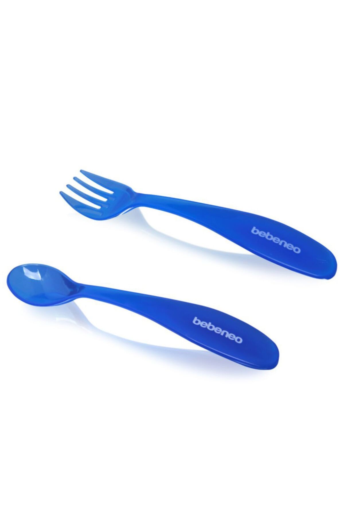 BEBENEO Plastik Çatal Kaşık Seti Mavi