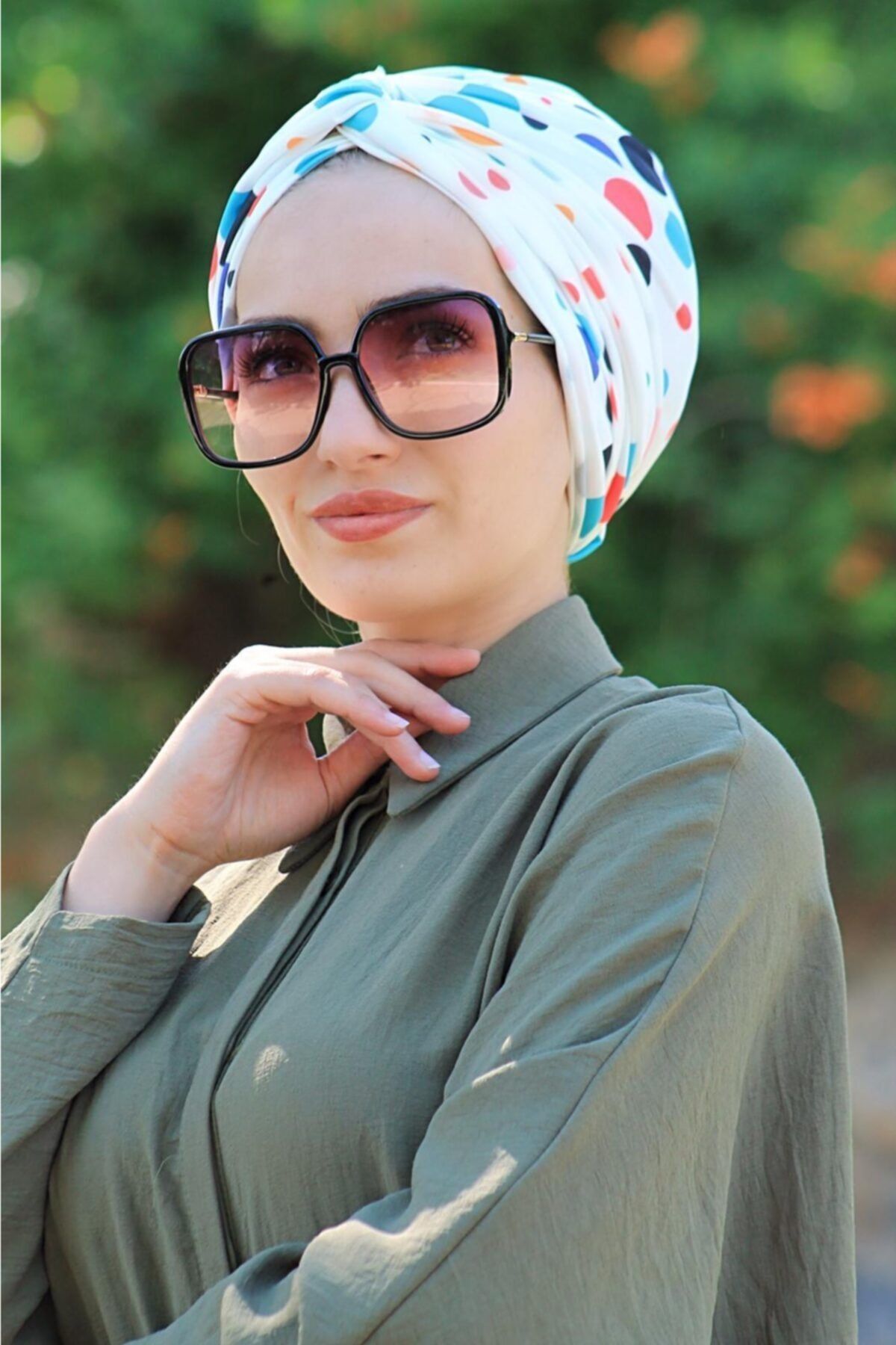 AMİSOS BONE Puantiyeli Hazır Olmayan Dolama Bone Renkli