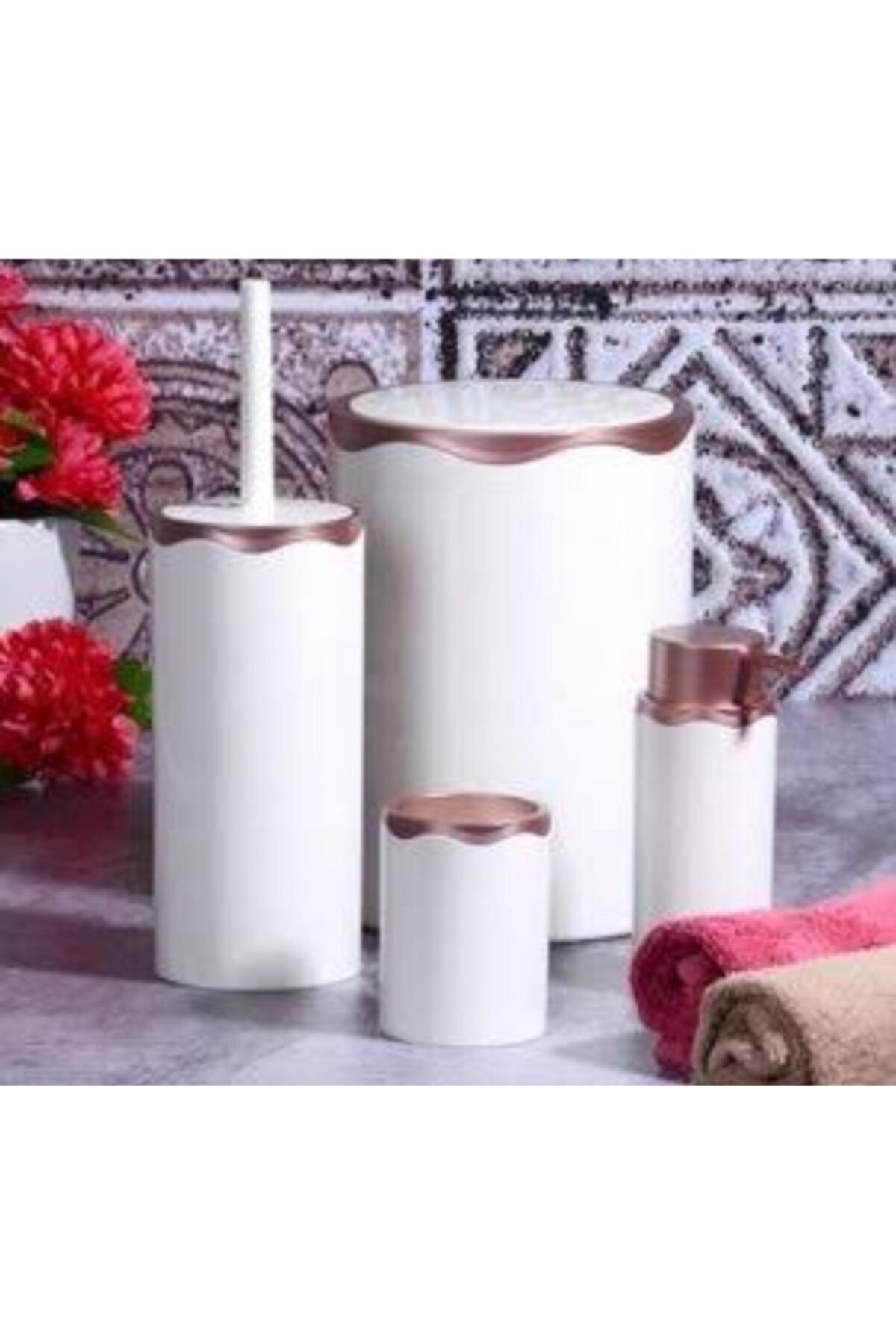Azra Akra Akrilik Banyo Takımı 4 Lü Banyo Seti