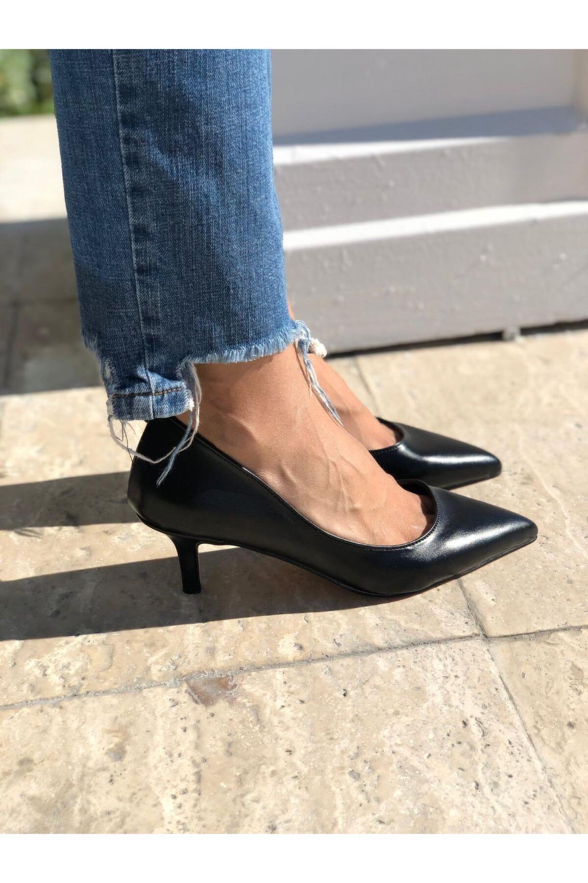 wolk shoes Kadın Topuklu Ayakkabı Baby Deri