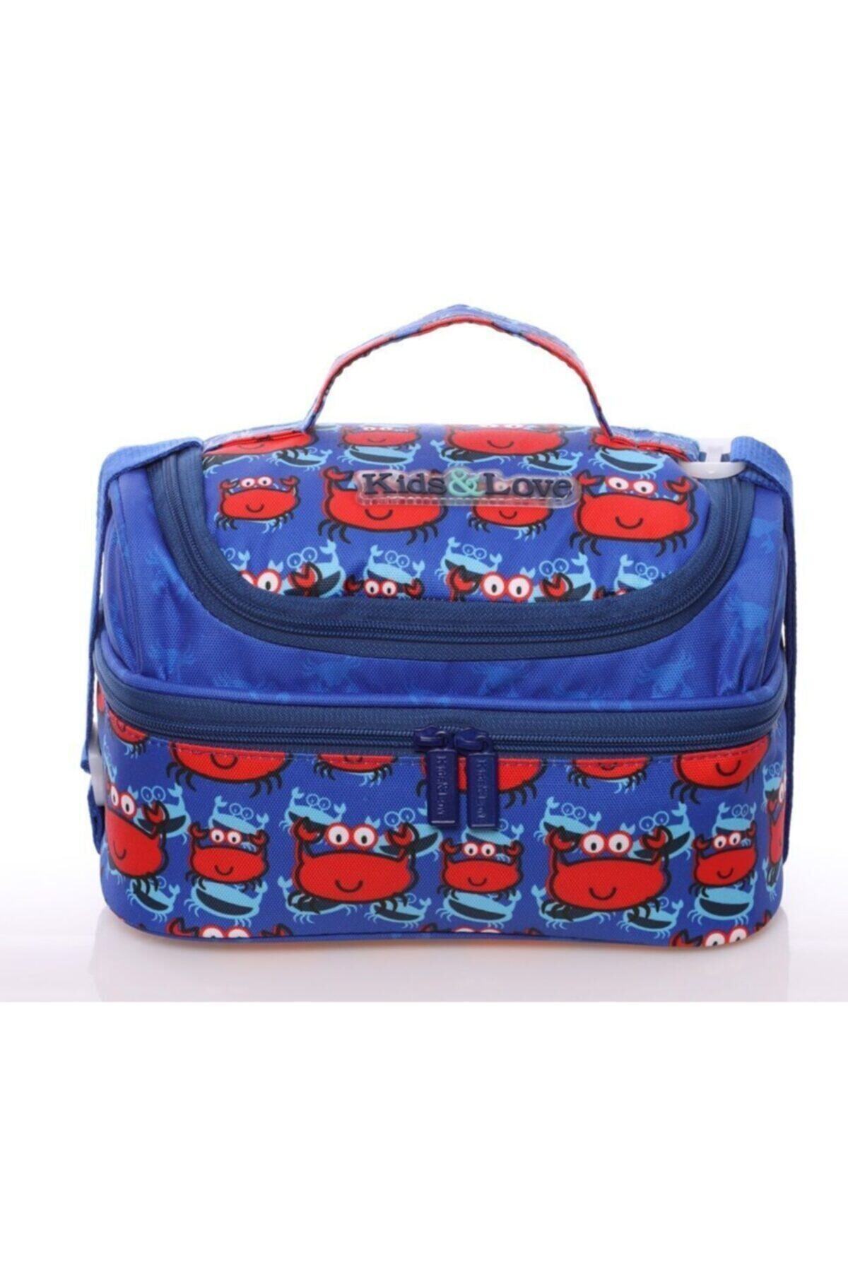 KAUKKO Kids&love Yengeç Baskılı Beslenme Çantası - Termos Özellikli