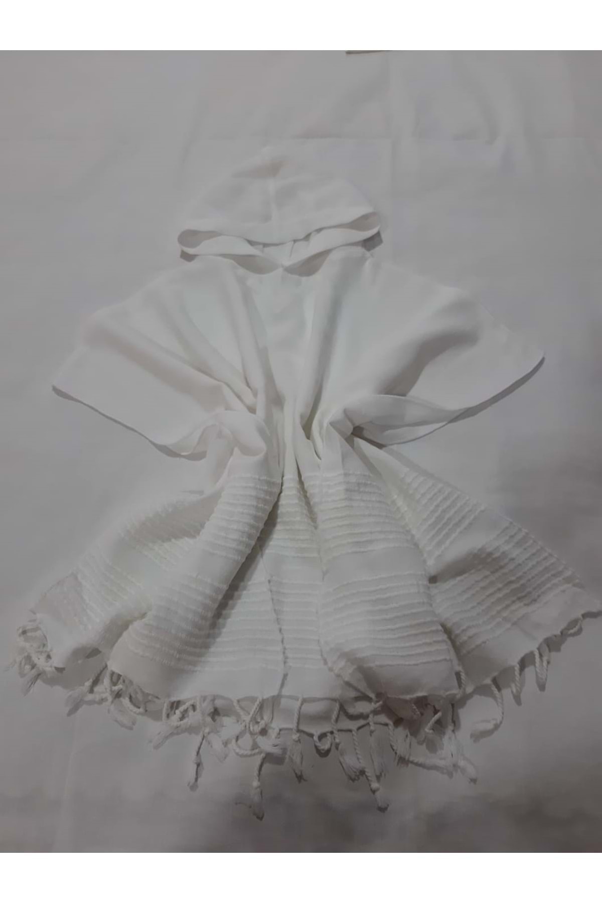 Romans Çocuk Peştemal Panço Elbise Beyaz 5-6 Yaş