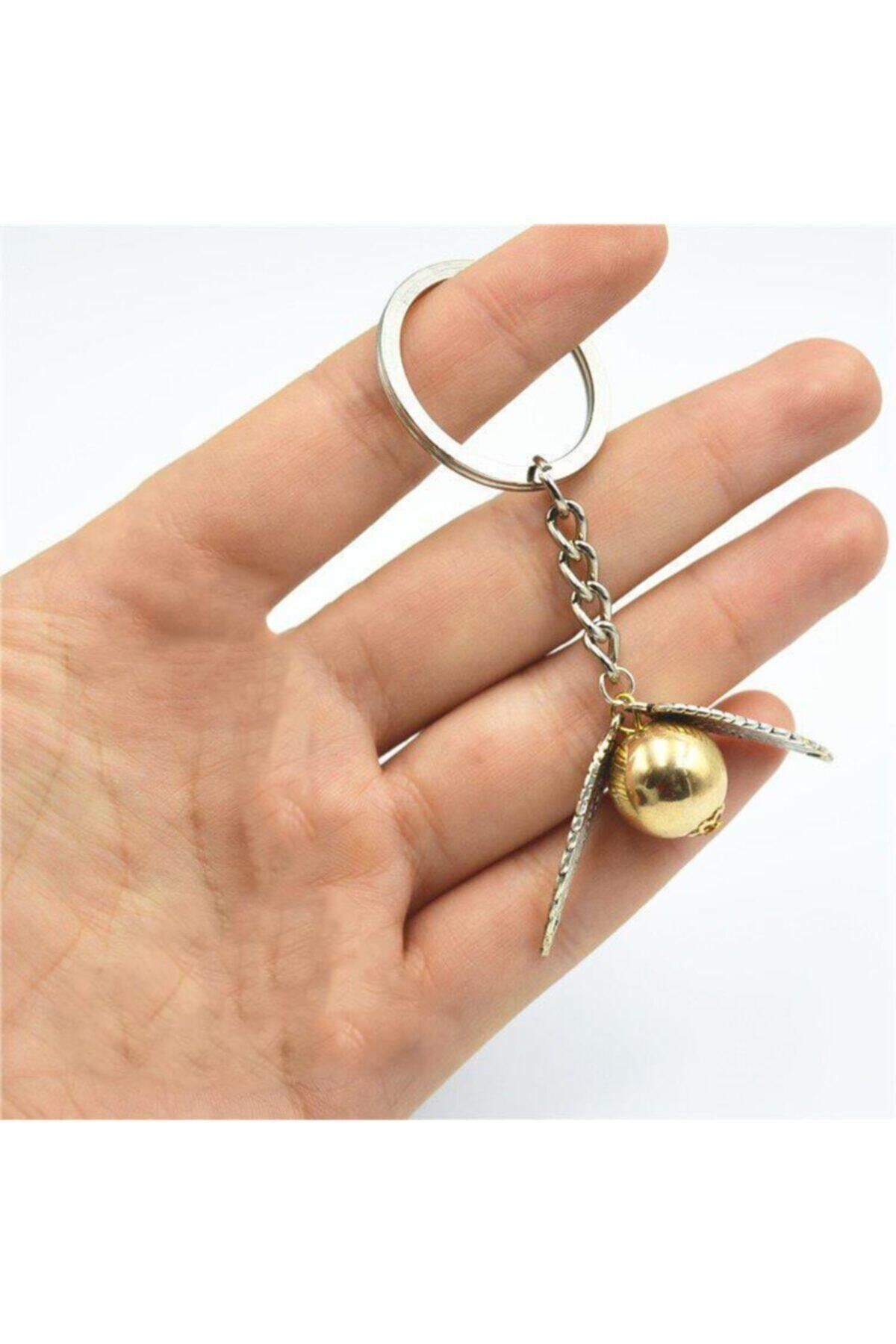 Ne&Ra Harry Potter Hogwarts Sarı Metal Snitch Anahtarlık