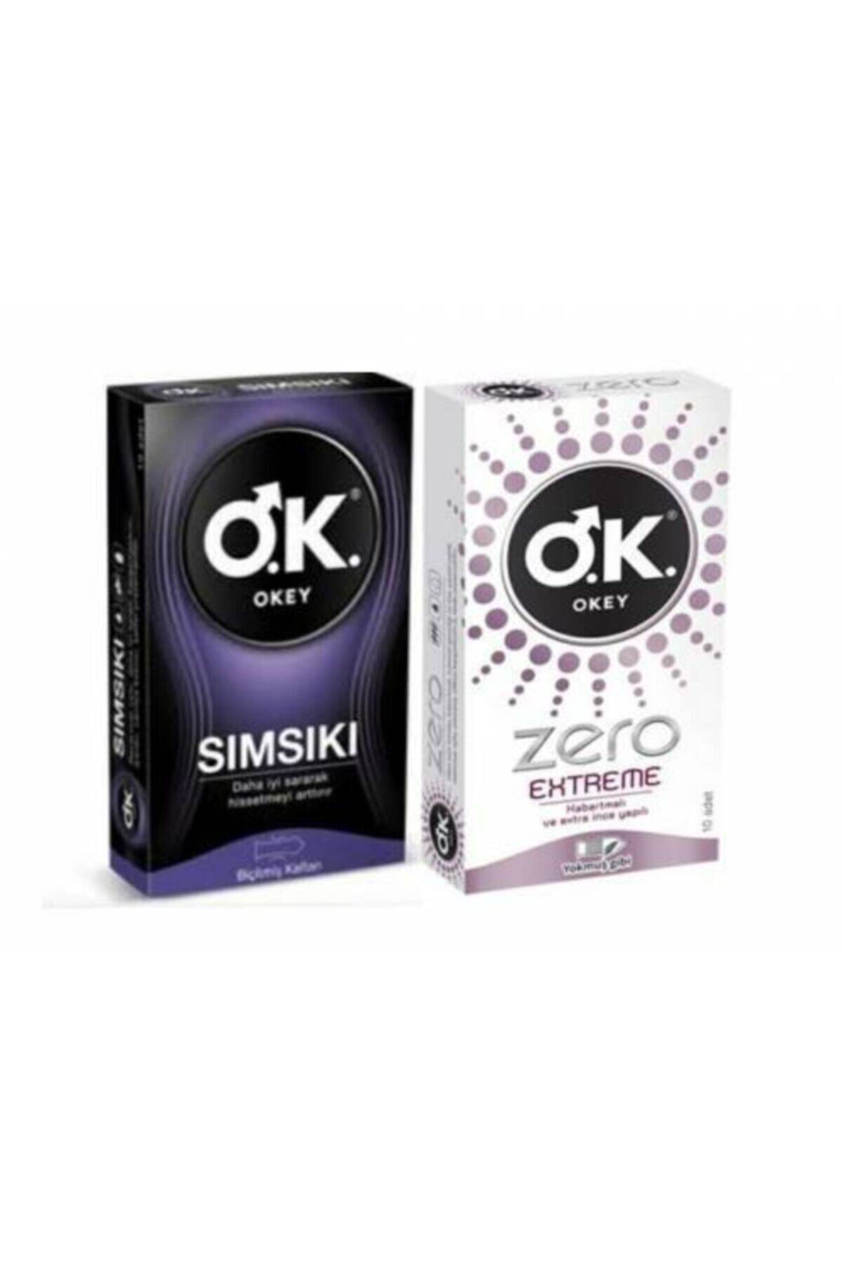 Okey Prezervatif Sımsıkı 10 Lu + Zero Extreme 10 Lu