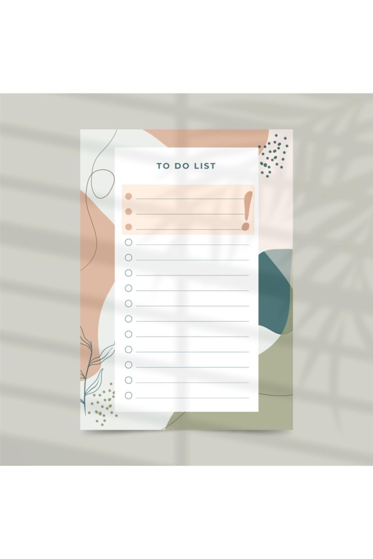 Ünsal Desing Yapılacaklar List Yazılabilir Silinebilir Pvc 21x29,7cm To Do List
