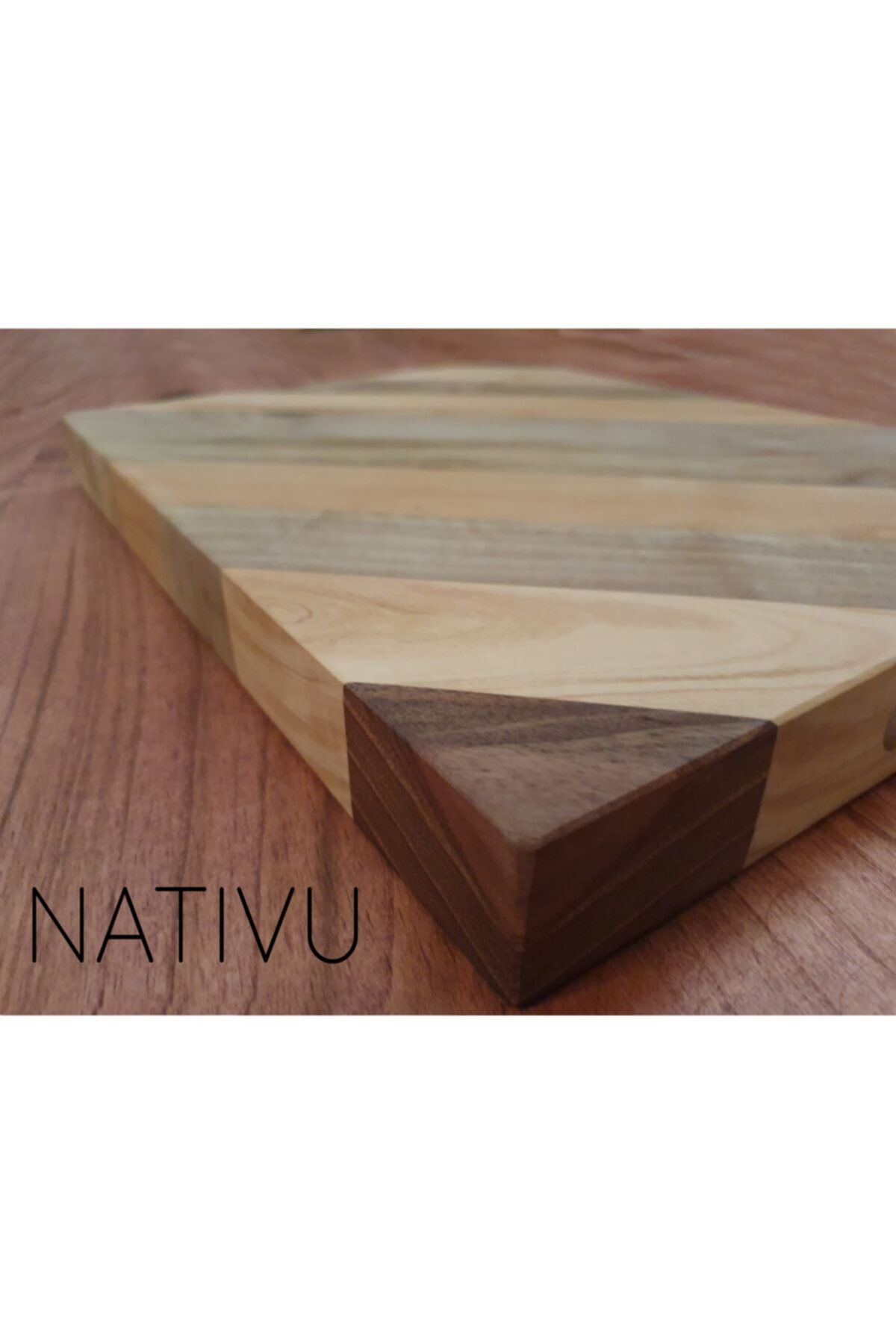 NATIVU Büyük Boy Desenli Kesme Tahtası