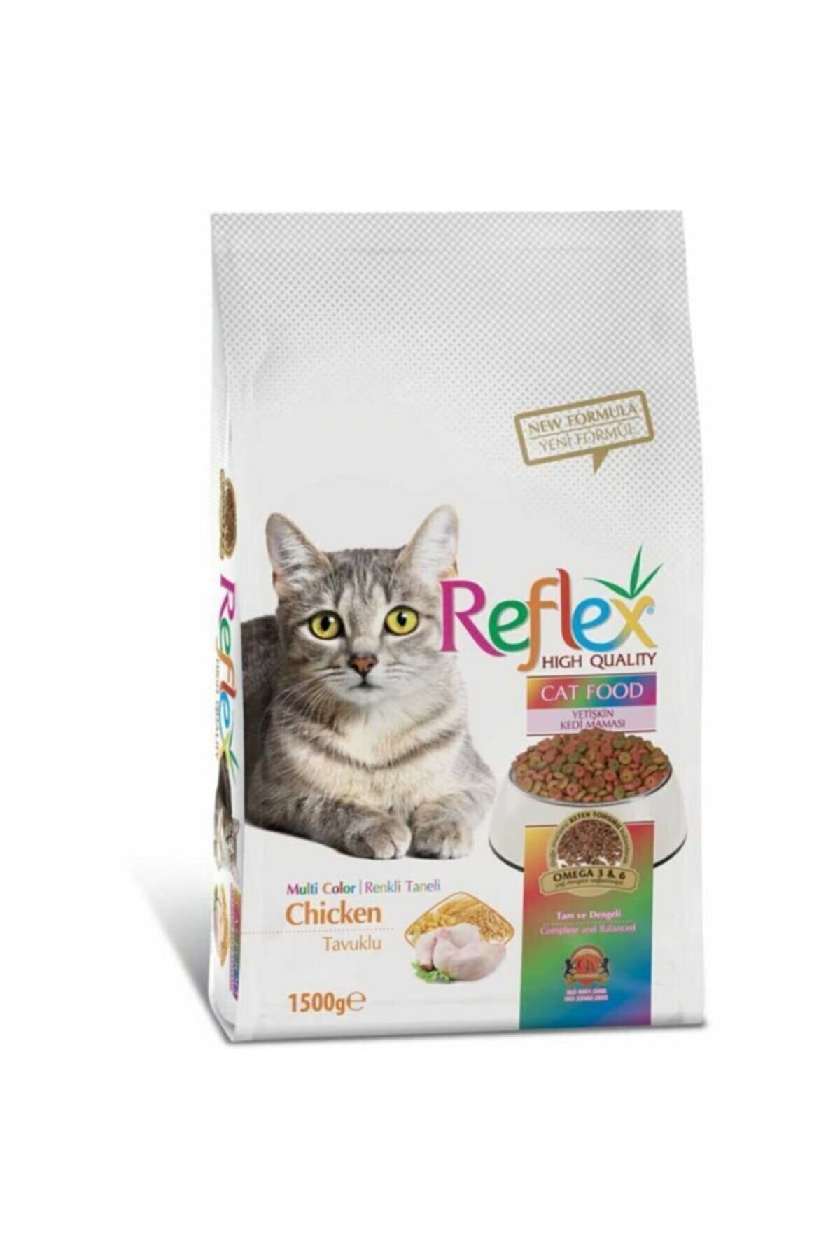 Reflex Tavuklu Renkli Taneli Yetişkin Kedi Maması 1,5 kg