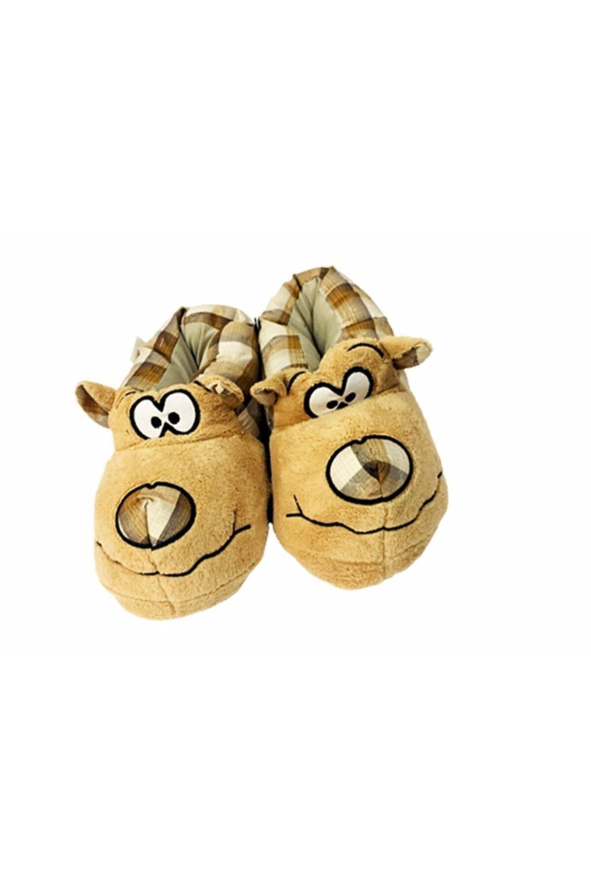 LUCYK&KİDS Unisex Sarı Şaşkın Köpek Tasarımlı Panduf 39-40-41-42-43-44-45 Numara
