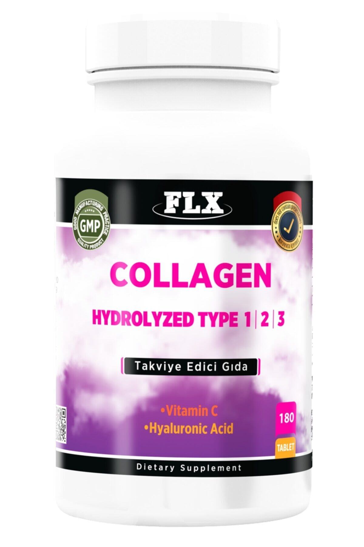 FLX 180 Tablet Kollajen Tip 1-2-3 Multi Collagen Hyaluronik Asit Vitamin C