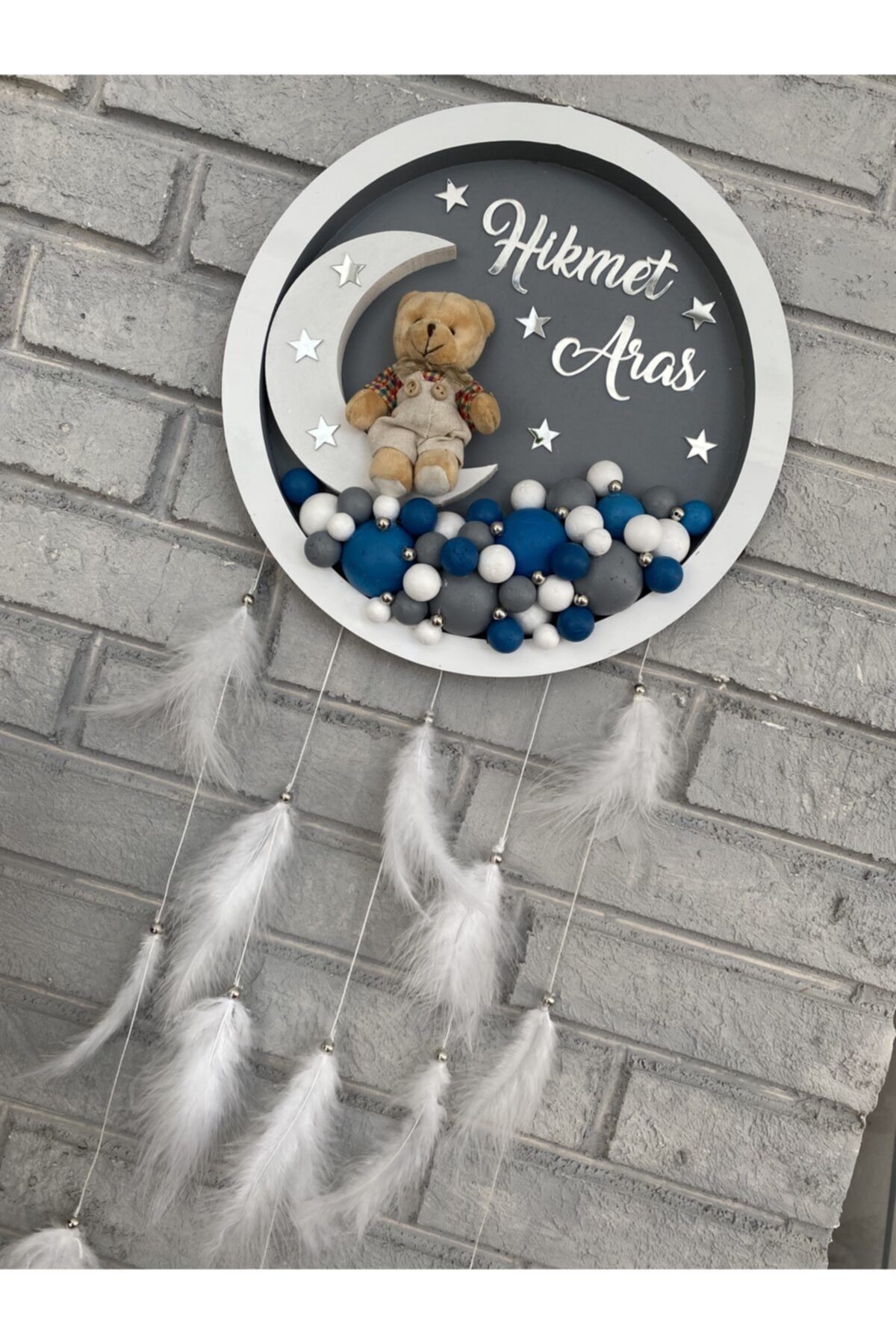 NeşeliAtölyem 30 Cm Yuvarlak Bubble Kapı Süsü