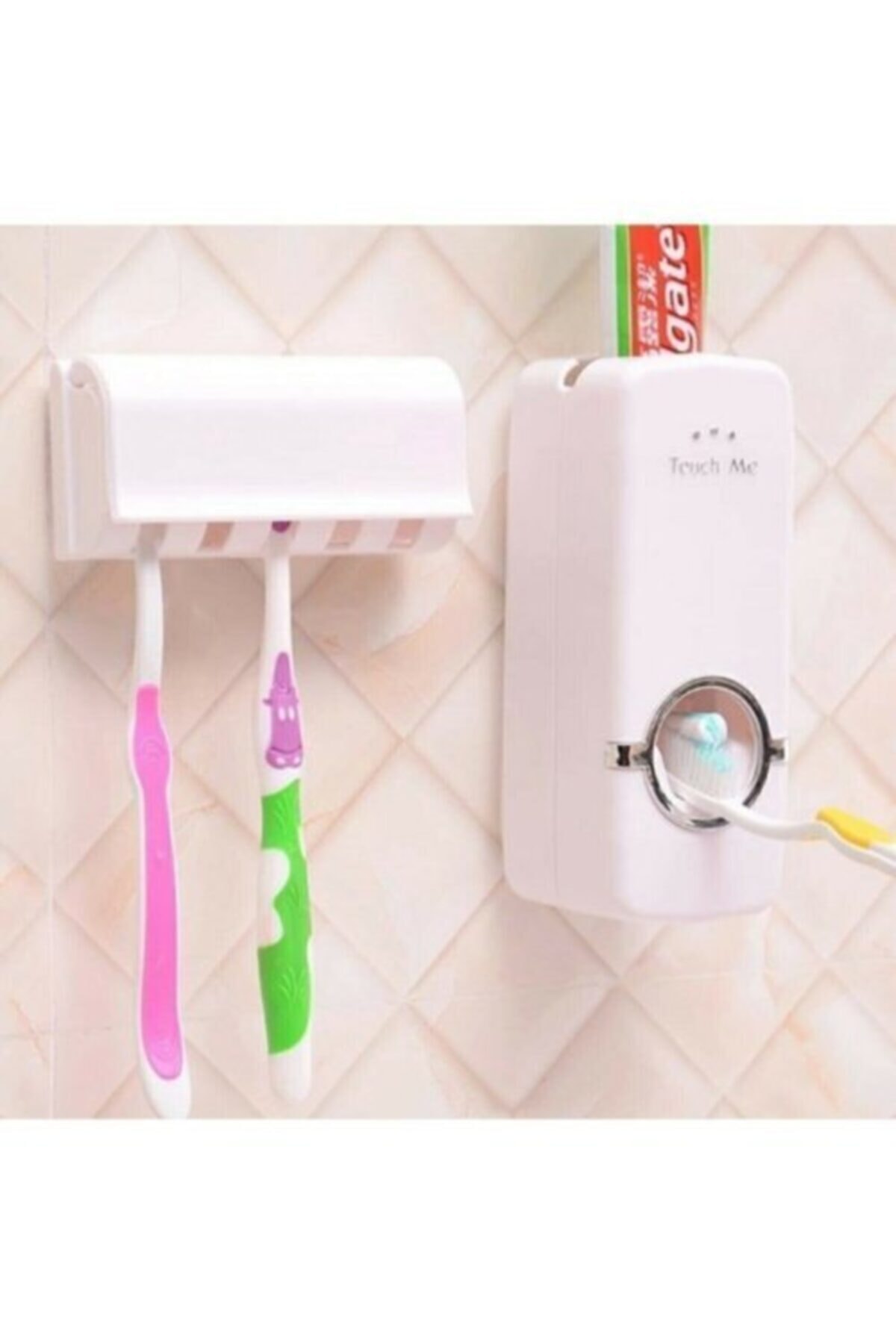 AKCAKESE Otomatik Macun Sıkacağı Ve Diş Fırçalık Seti