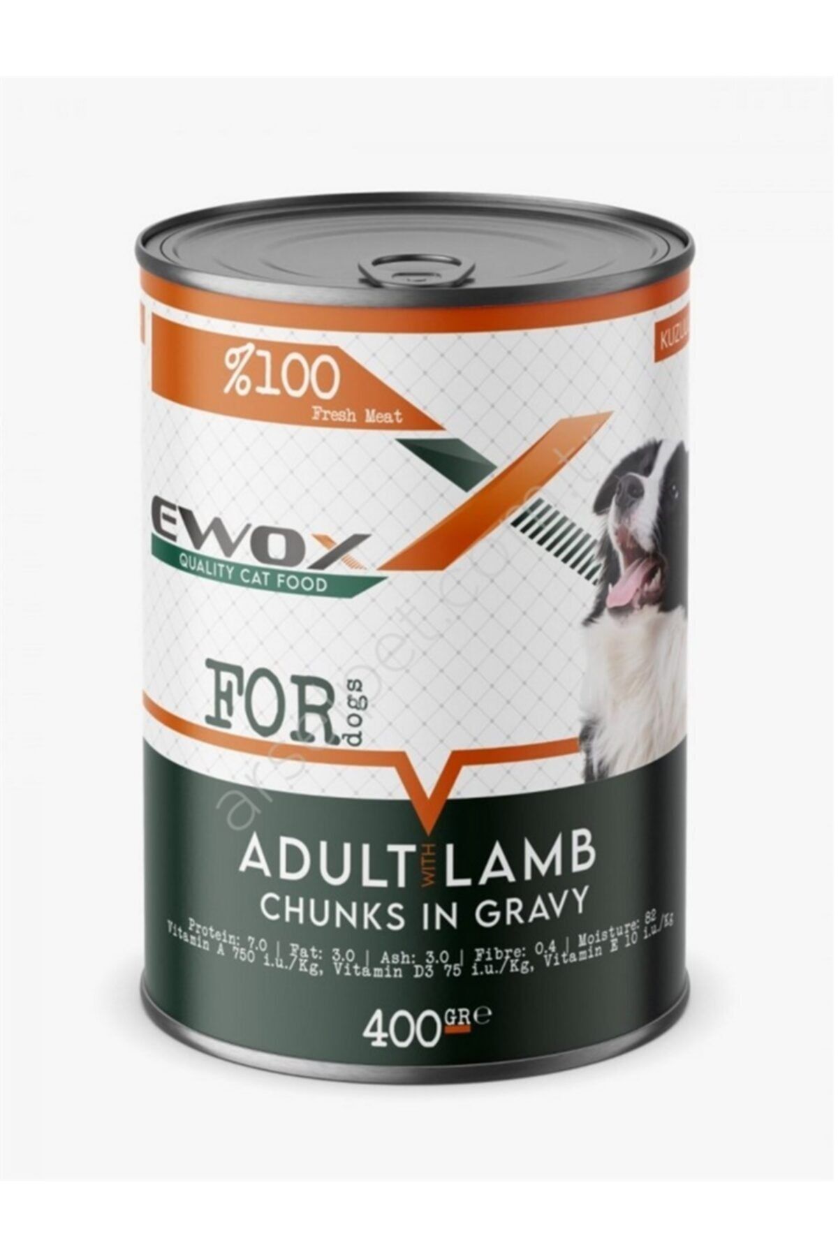 EWOX Kuzulu Et Sulu Köpek Konservesi 400 Gr 12'li