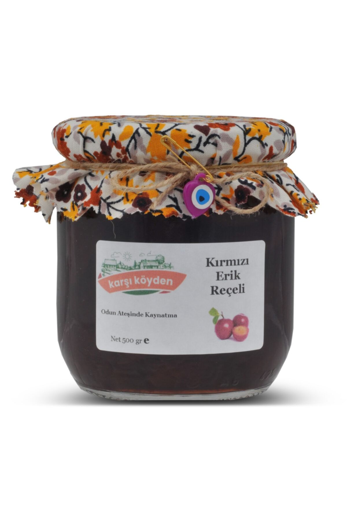 Karşı Köyden Kırmızı Erik Reçeli (500gr - Cam Kavanoz)