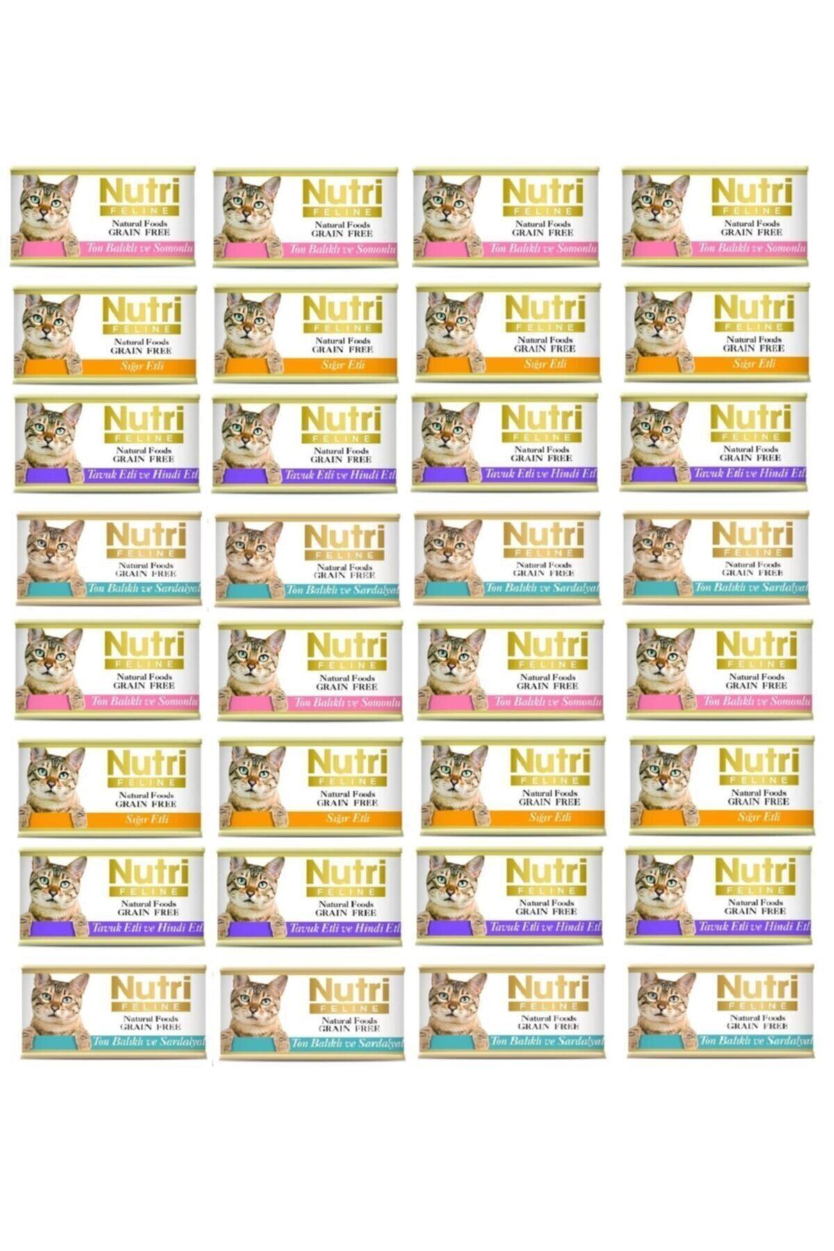 Nutri Feline 4 Çeşit Karma Tahılsız Kedi Konservesi 85 Gr. X 32 Adet