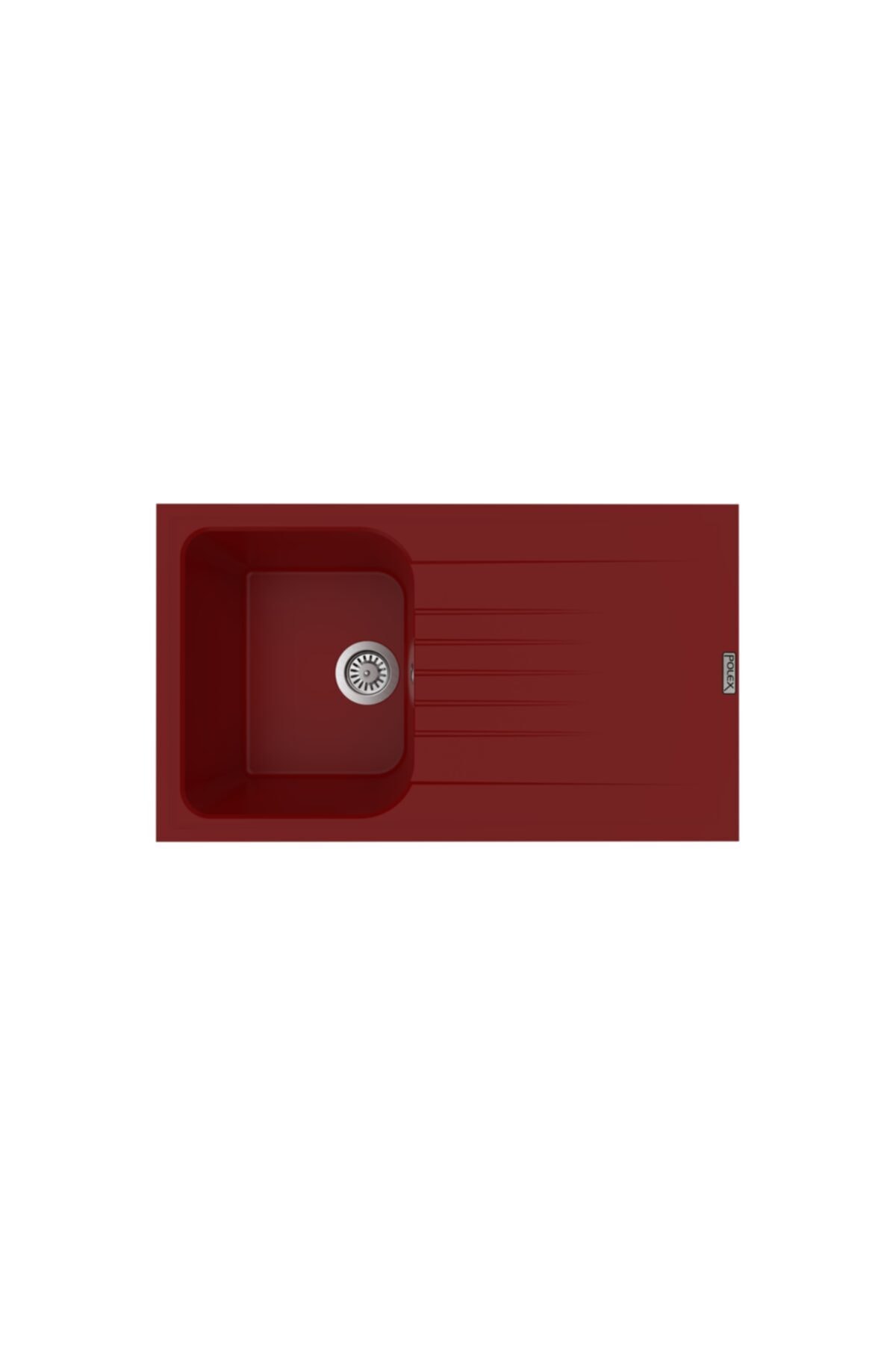 POLEX Cristalüx Granit Eviye P02 Bordo