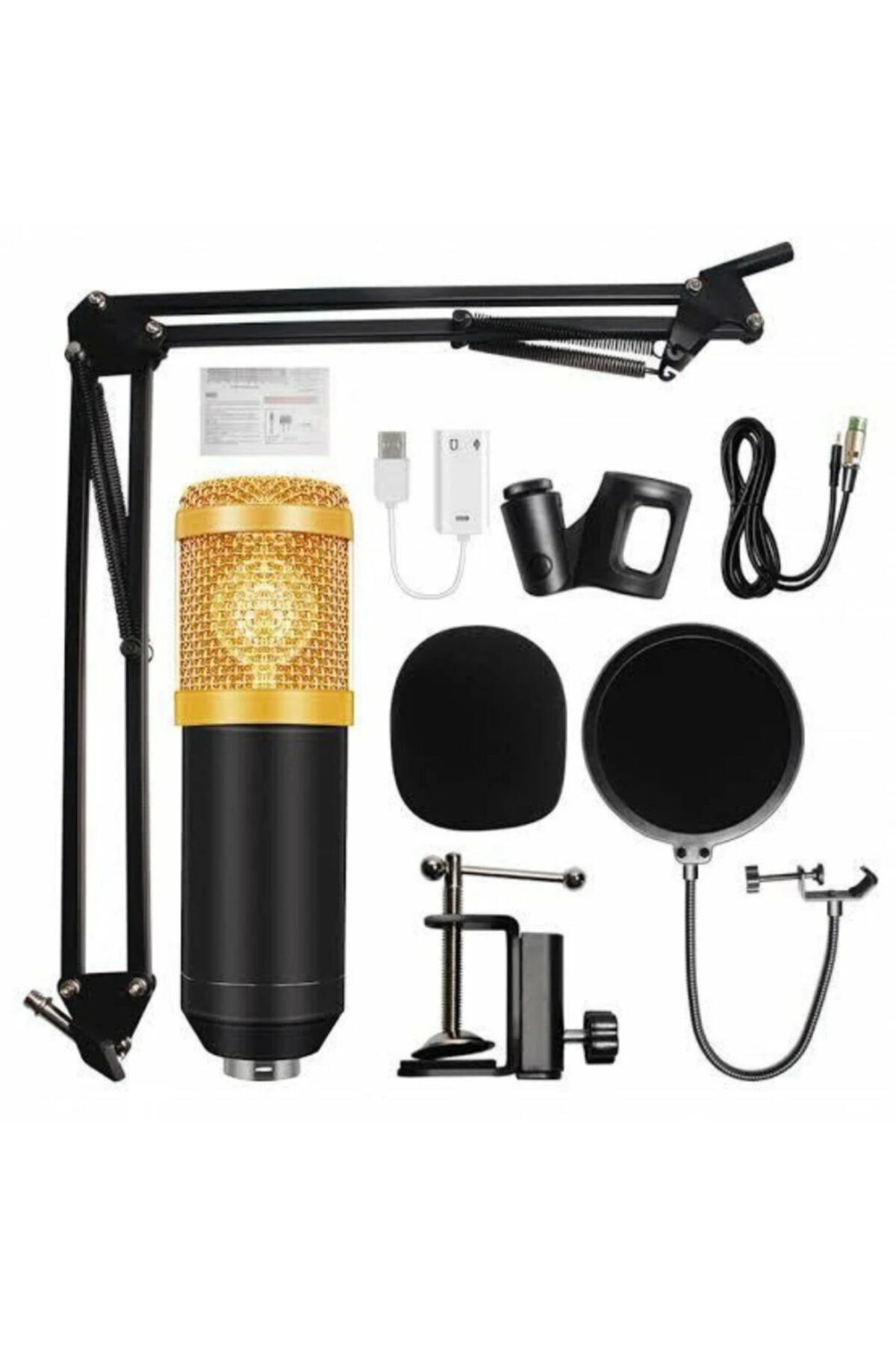 Butfulake Youtuber Mikrofon Music D.j +stand+ön Panel+usb Ses 7.1
