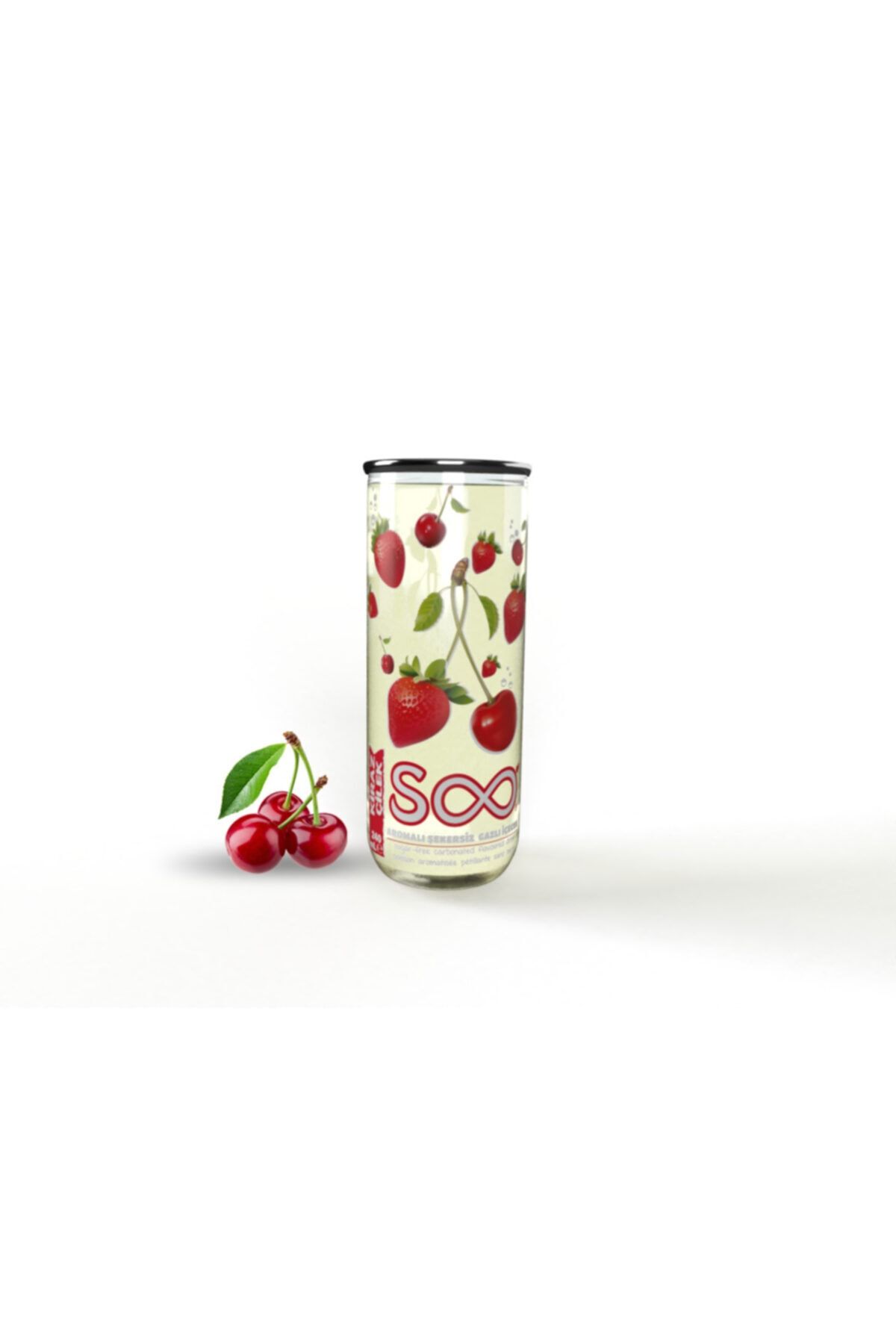 SOO Drink Çilek Kiraz Aromalı Gazlı Içecek 24x250 Ml Pet Kutu