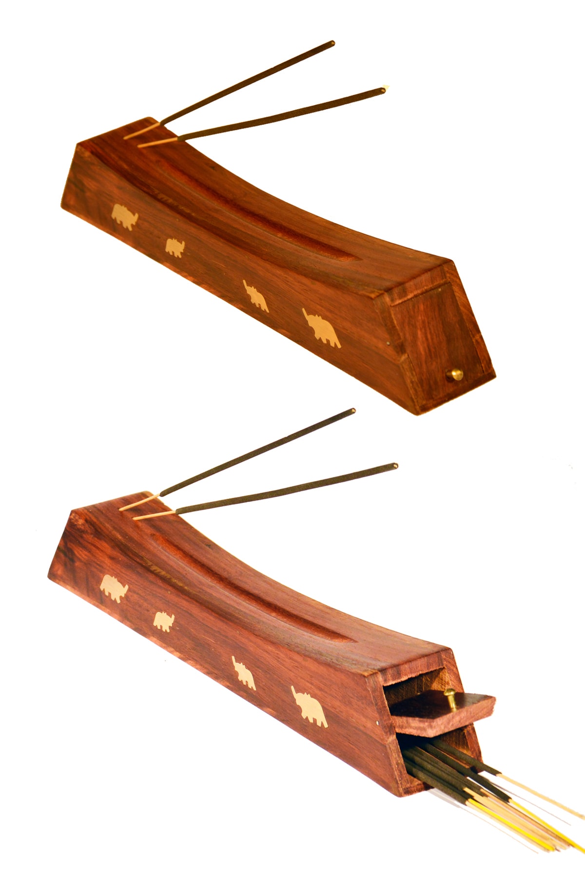 Okçu Hazneli Ahşap Tütsülük + 20 Adet Hari Darshan Tütsü