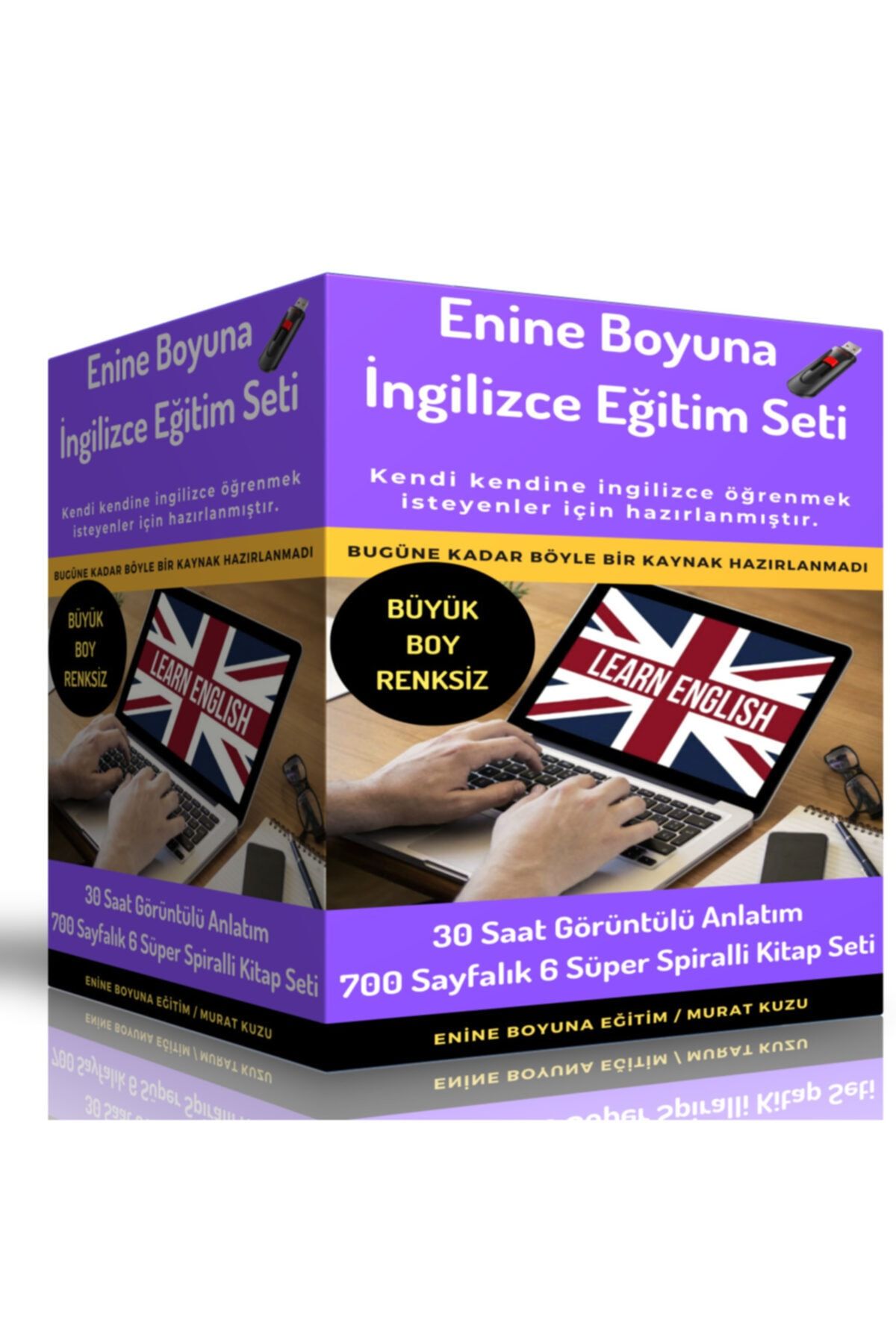 Enine Boyuna Eğitim Enine Boyuna Ingilizce Eğitim Seti (büyük Boy Renksiz)