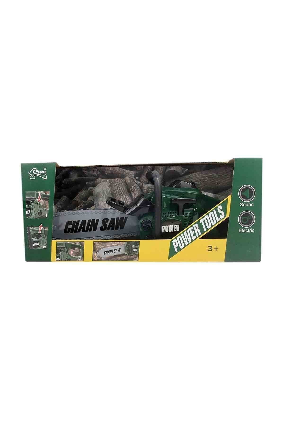 HAK İŞ OYUNCAK Pilli Sesli Oyuncak Ağaç Kesme Motoru Yeşil