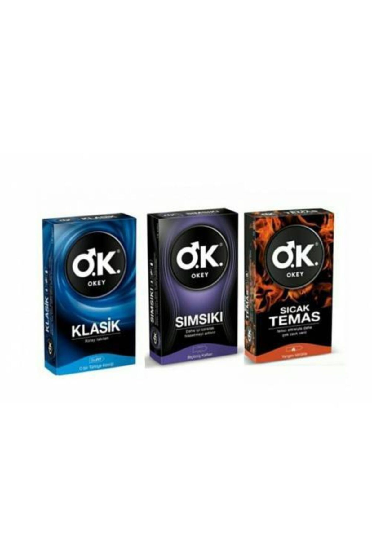 Okey Prezervatif Klasik 10 Lu + Sımsıkı 10 Lu + Sıcak Temas 10 Lu