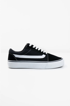 Kadın Erkek Siyah Beyaz Spor Ayakkabı Sneaker Image 0