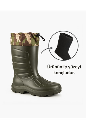 Avcı Çizmesi, Termal Çizme - Kamuflaj Desen Haki Image 1