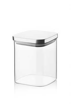 700 ml Kare Metal Kapaklı Cam Kavanoz KVN22 Image 0