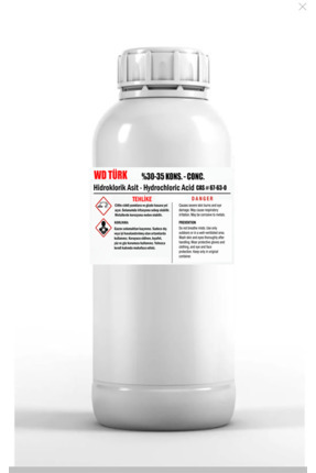 Ultra Temiz | Hidroklorik Asit %30-35 100 ml Tuz Ruhu Taş Asidi Image 0