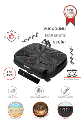 VEP-1000 Siyah Yüksek Titreşimli Programlı Kumandalı Egzersiz Aleti ve Kondisyon Aleti Image 0