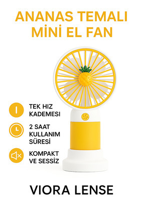 Mini Taşınabilir Sessiz El Fanı – Meyve Temalı 4 Renk Seçeneği Image 0