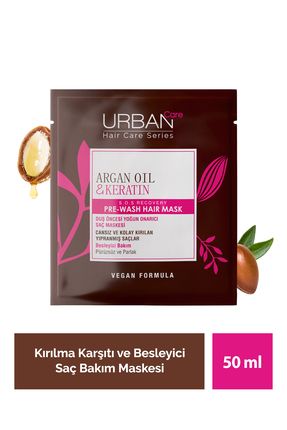 Argan Yağı&keratin Kolay Kırılan Saçlar Besleyici Duş Öncesi Saç Bakım Maskesi-vegan-50ml Image 0