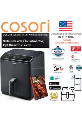 Dual Blaze Ikili Isıtma 6,4 Lt 1750 W Wifi Uygulama Destekli Dokunmatik Yağsız Airfryer Image 0