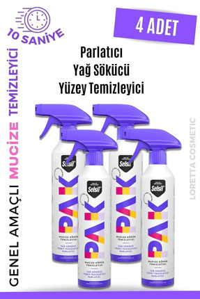 Pak 4 Lü 500 Ml Mucize Köpük Temizleyici Sprey Yağ Sökücü Yüzey Temizleyici Parlatıcı Loretta Image 0