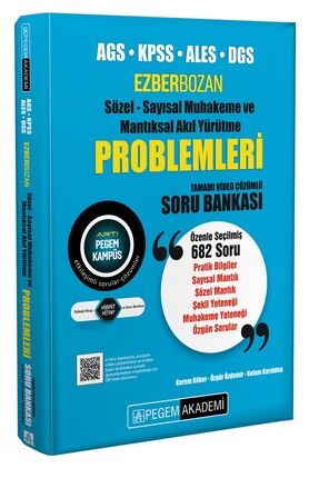 AGS KPSS ALES DGS Ezberbozan Sözel Sayısal Muhakeme ve Mantıksal Akıl Yürütme Problem. Soru Bankası Image 0