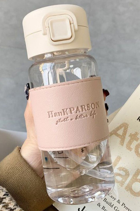 500 ml pipetli plastik su şişesi(deri kaplamalı taşınabilir sızdırmaz öğrenciler uygun) Image 0