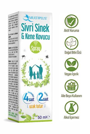 Doğal Bitki Özlü Sivrisinek ve Kene Kovucu Sprey Tüm Vücut İçin Seyahat Tatil Çanta Boy 50 ml Image 0