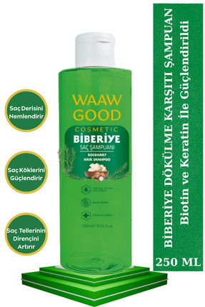 Doğal Biberiye Şampuanı - Dökülme Karşıtı Biotin, Keratin ve Kolajen ile Güçlendirici Etki 250 ml Image 0