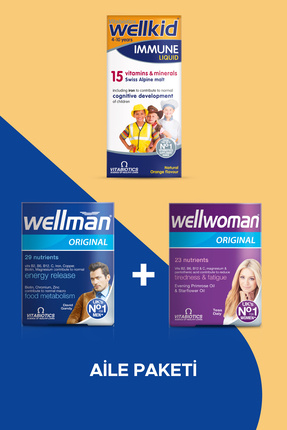 Wellman 30 Tablet Wellwoman 60 Tablet Wellkid Immune Liquid 150 ml - 09/2025 Miadlı Image 0