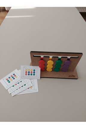 Ahşap Rubik Abaküs Montessori Zeka Oyunu Eğitici Oyuncak Image 0