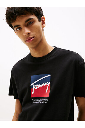 Erkek Siyah S/S Tişört Image 1